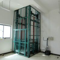 生產各大噸位液壓式導軌貨梯